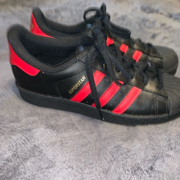 red and black adidas shoes